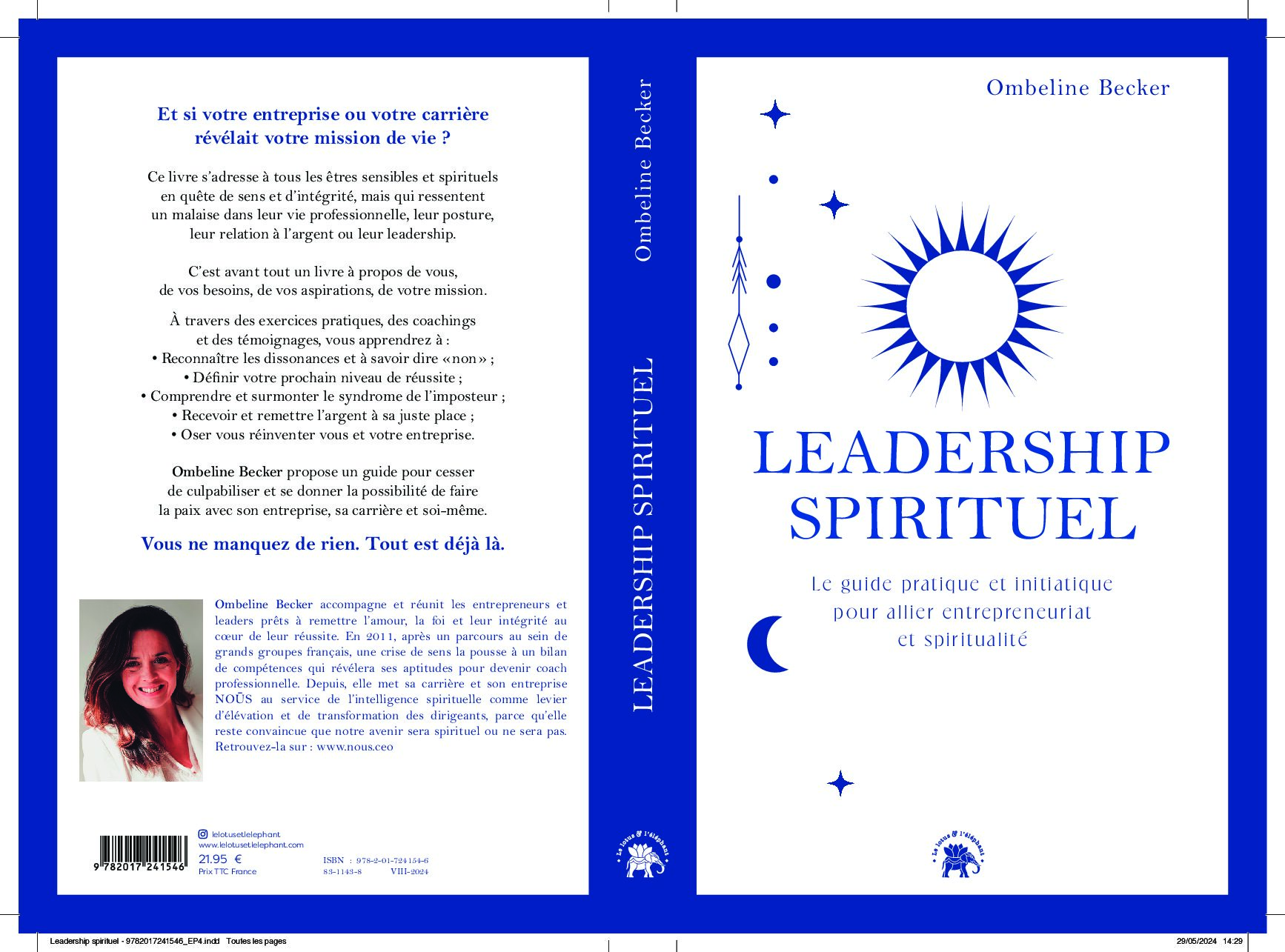 Leadership spirituel - couverture - livre ombeline becker entrepreneuriat initiatique