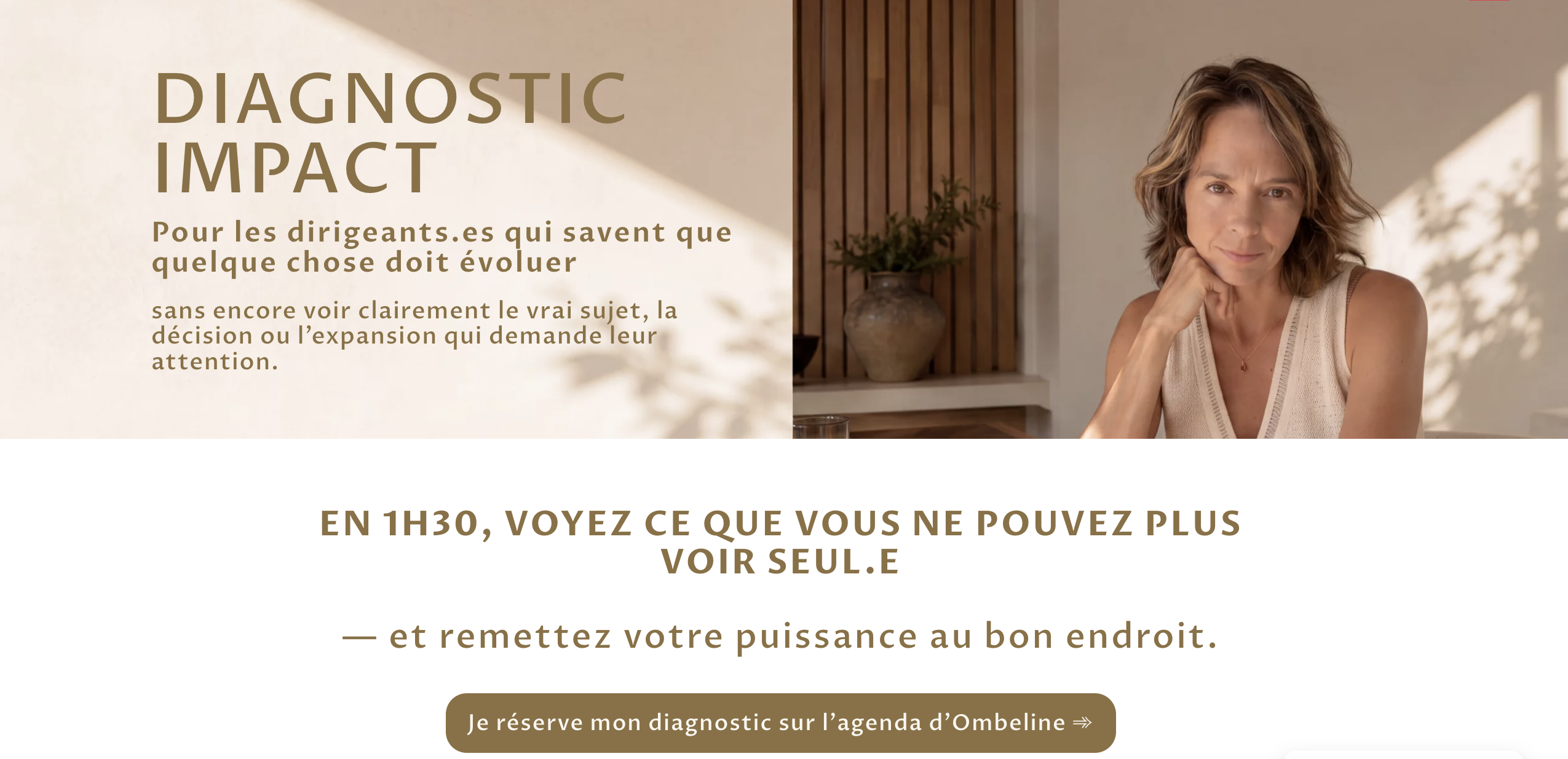diagnostic impact<br />
Pour les dirigeants.es qui savent que quelque chose doit évoluer<br />
sans encore voir clairement le vrai sujet, la décision ou l’expansion qui demande leur attention.